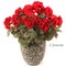 Radiant and Lifelike - Red Silk Geranium Bush for Indoor and Outdoor Decor, Weddings, and Special Occasions